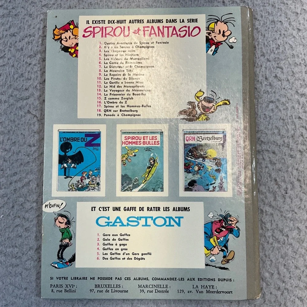 Dupuis Spirou et Fantasio 19 Panade a Champignac French 1969 Good Franquin Comic
